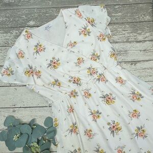 As U Wish Floral Faux Wrap Dress